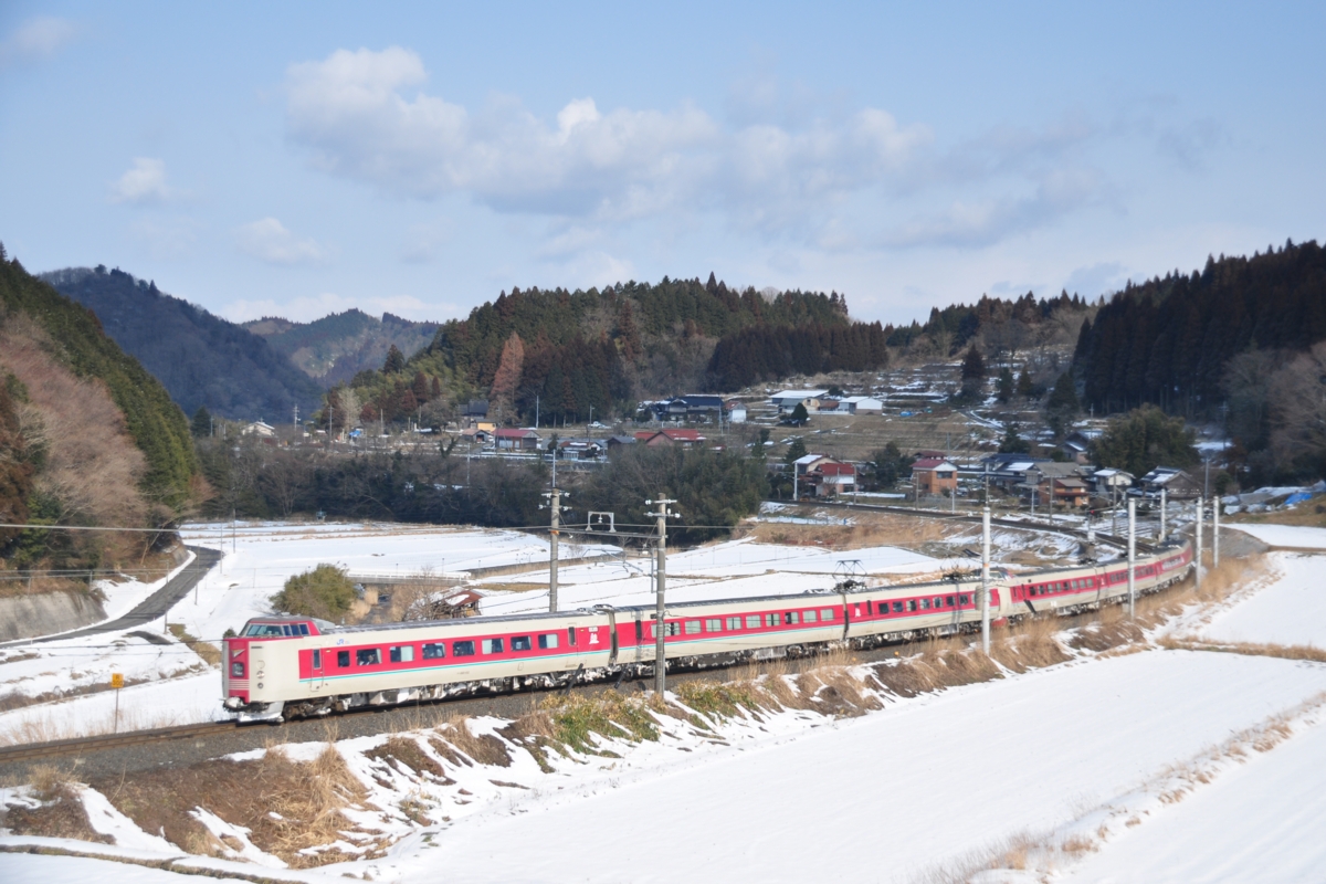 鉄道写真・撮影・雪・伯備線・上石見－生山