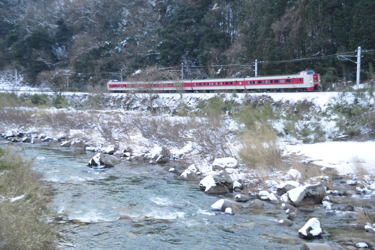 鉄道写真・撮影・雪・伯備線・上菅－黒坂