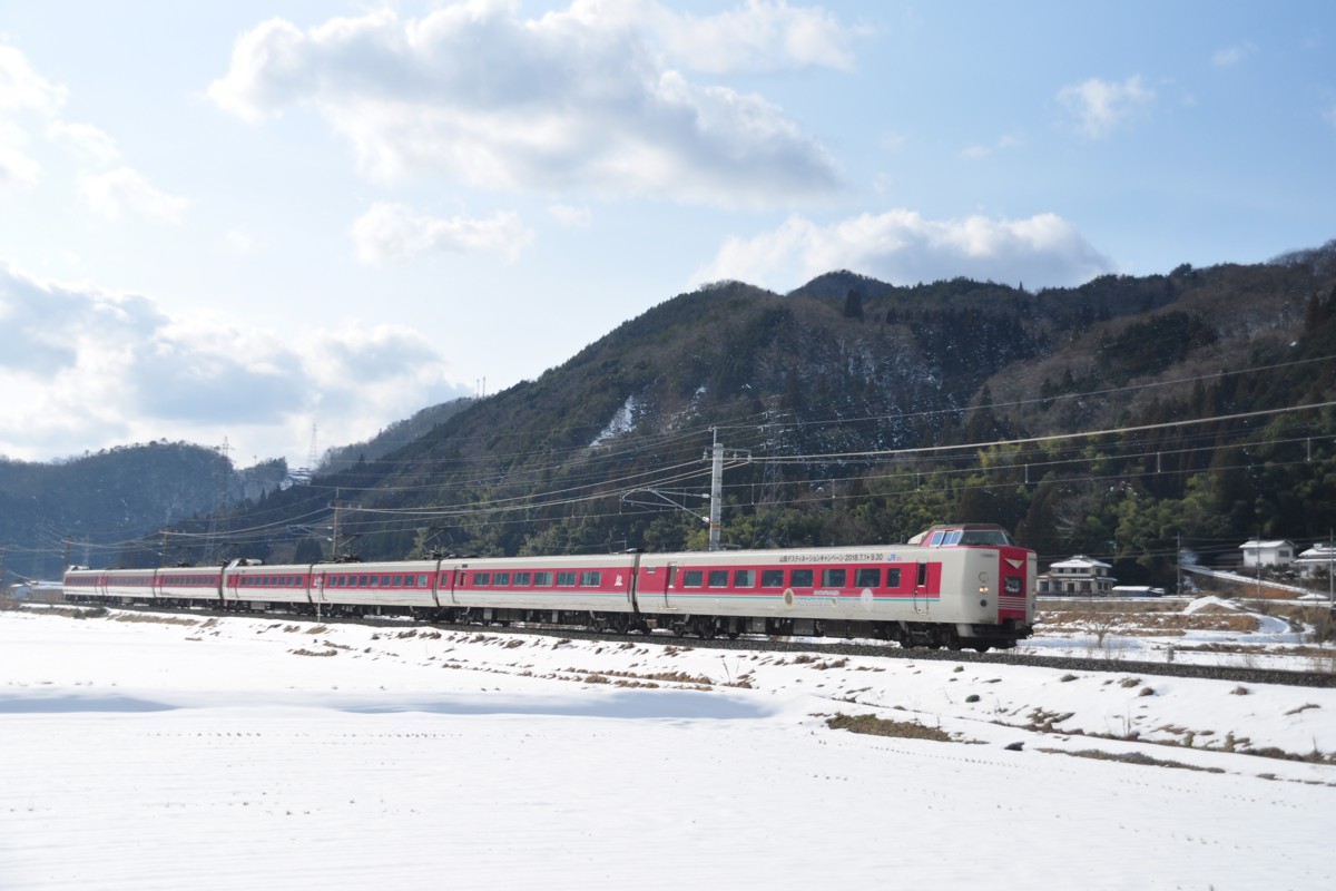 鉄道写真・撮影・雪・伯備線・黒坂－根雨