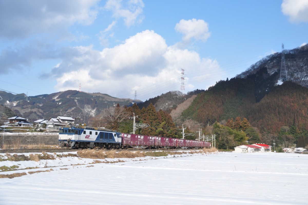 鉄道写真・撮影・雪・伯備線・黒坂－根雨
