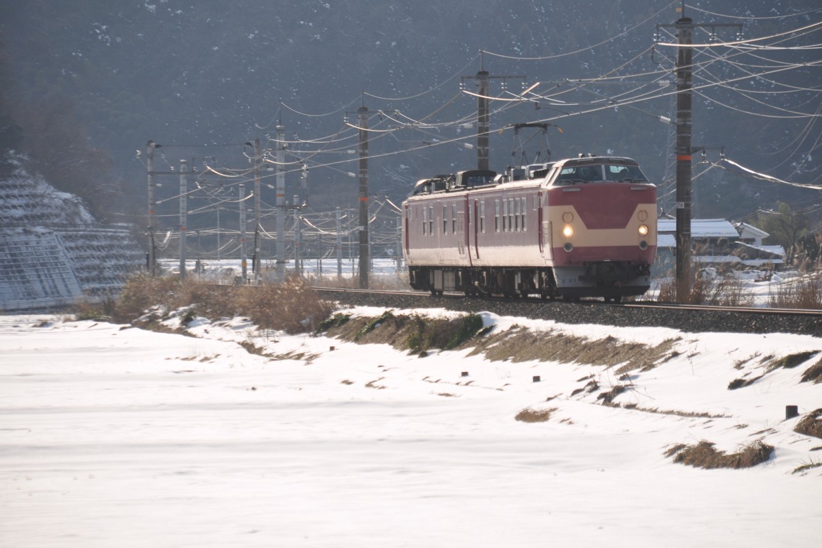 鉄道写真・撮影・雪・伯備線・黒坂－根雨