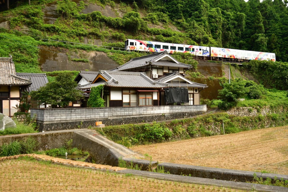 鉄道写真・田園・撮影地：予讃線・双岩－伊予石城