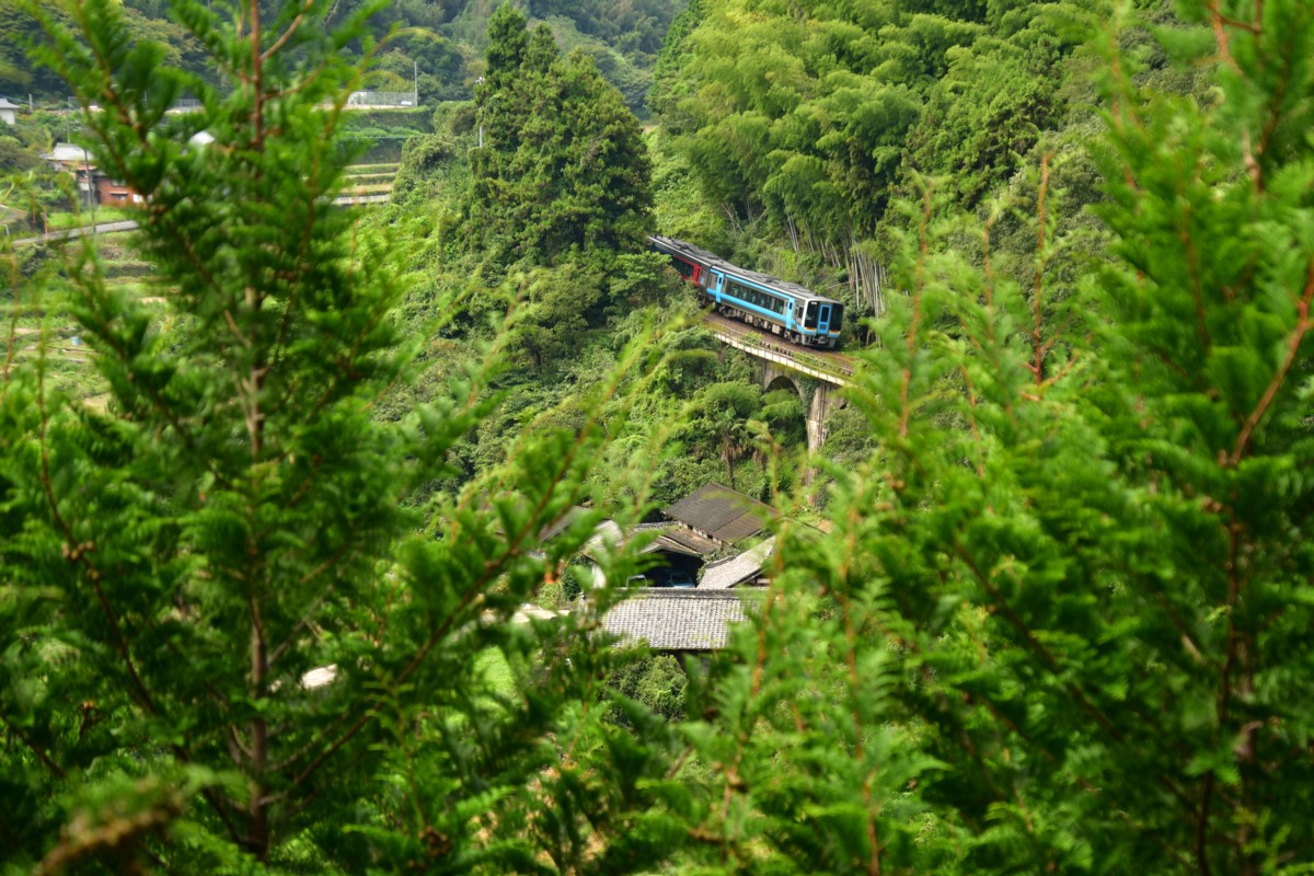 鉄道写真・田園・撮影地：予讃線・双岩－伊予石城