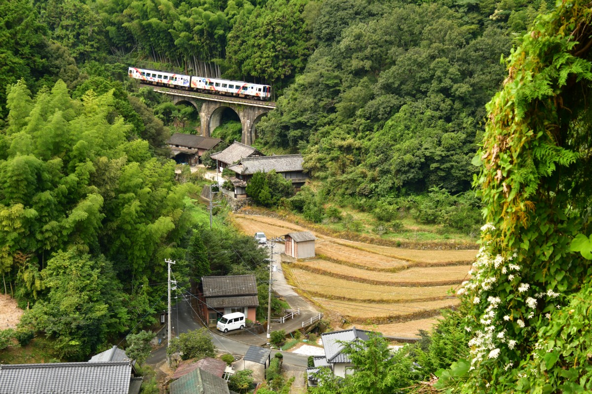 鉄道写真・田園・撮影地：予讃線・双岩－伊予石城
