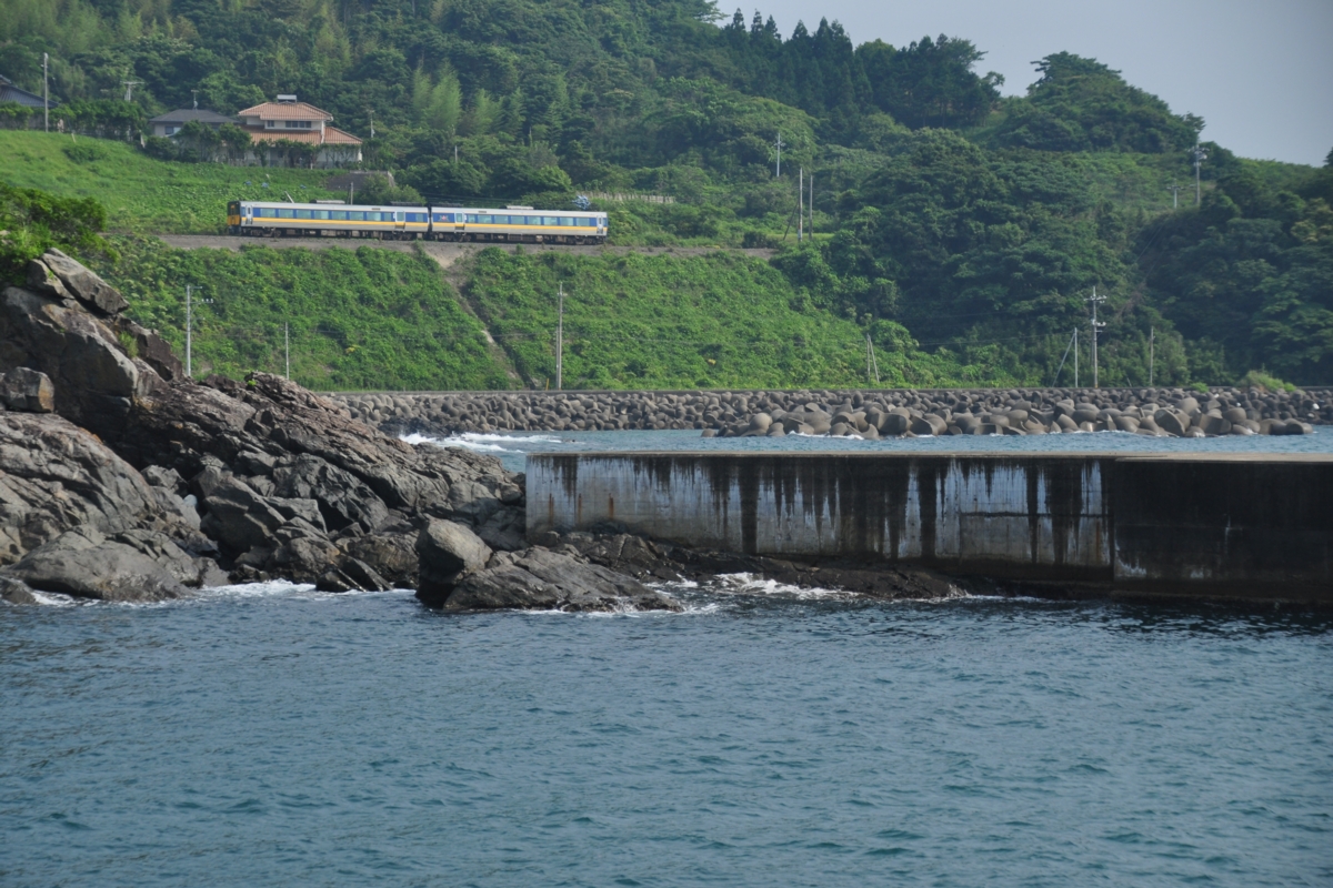 撮影・山陰本線・鎌手－石見津田・大浜漁港