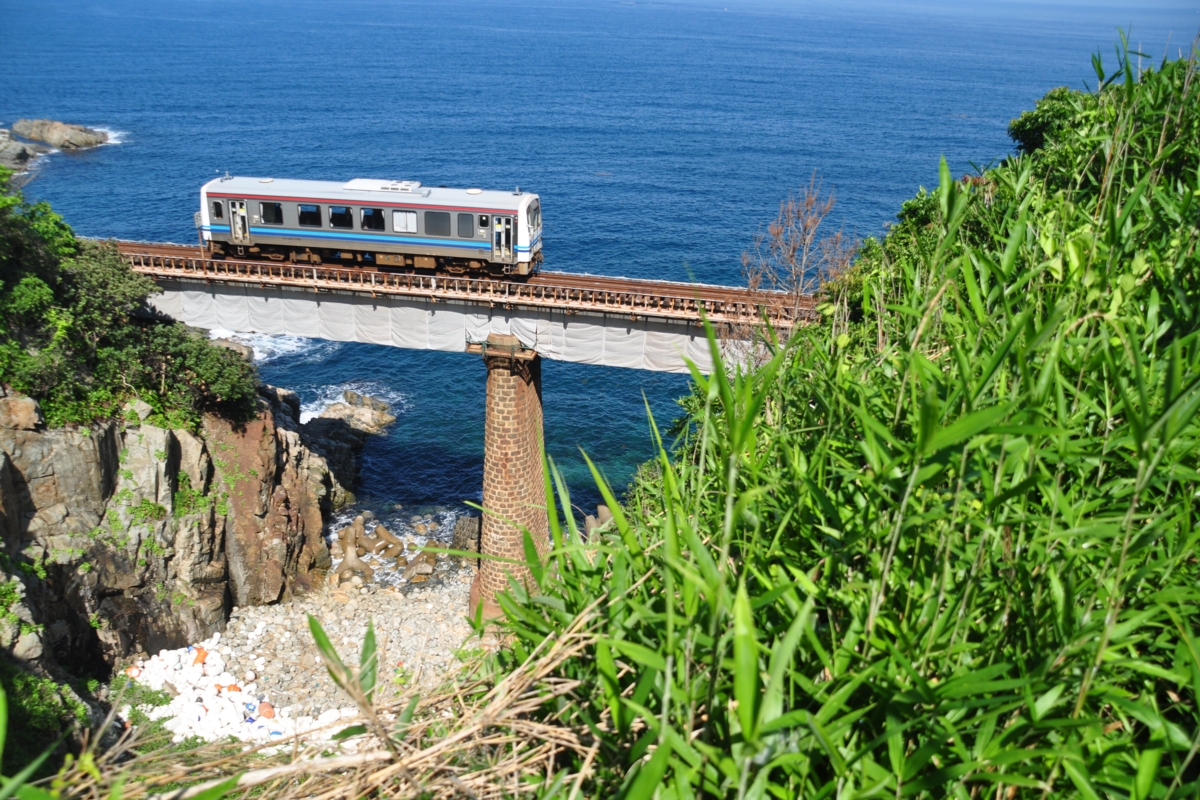 撮影・山陰本線・岡見－鎌手・青浦鉄橋
