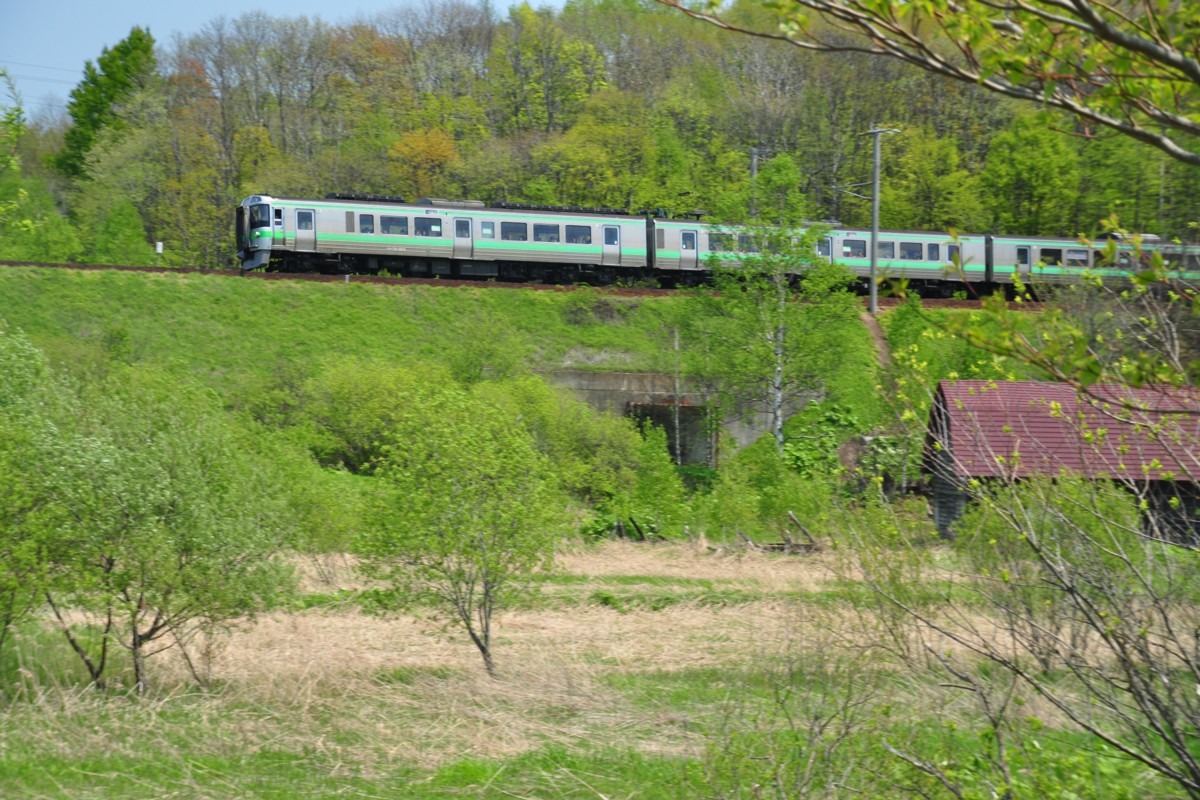撮影・千歳線・北広島－上野幌・新緑