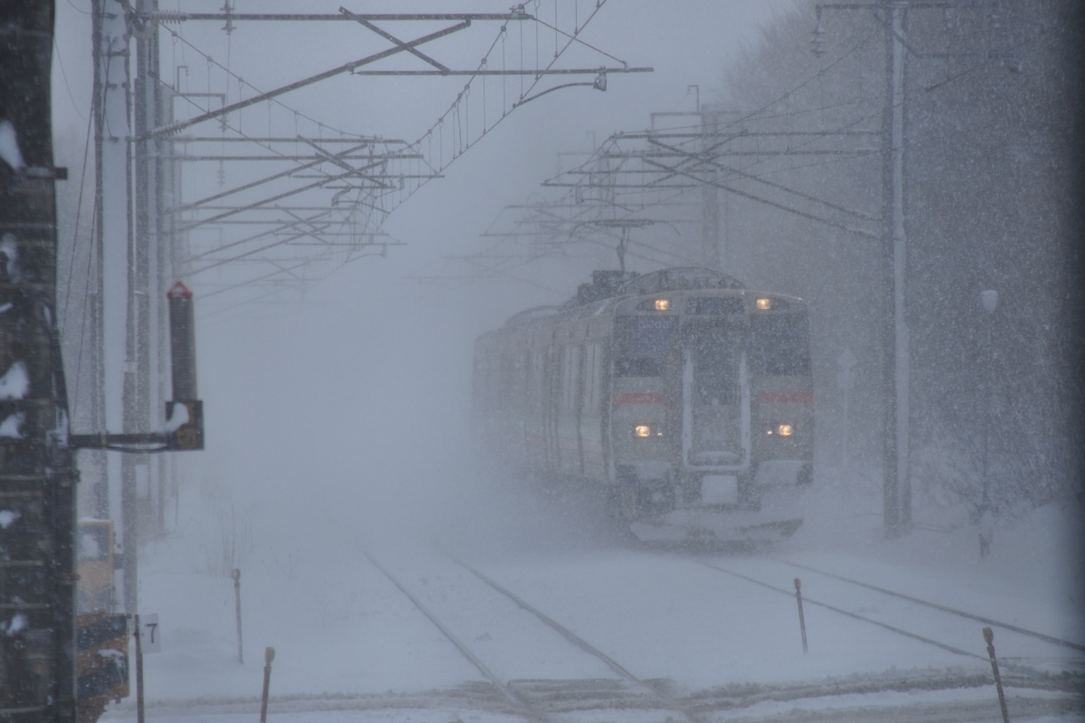 撮影・雪・千歳線・長都