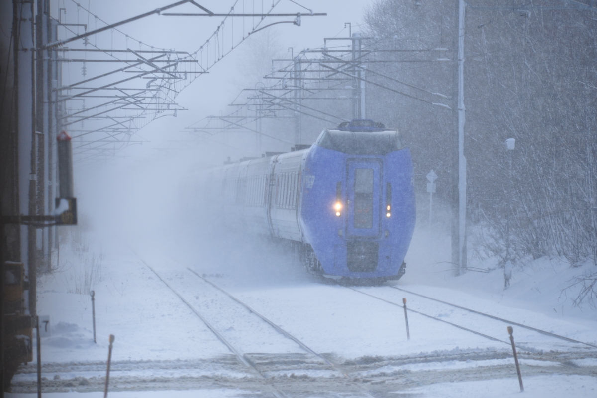 撮影・雪・千歳線・長都