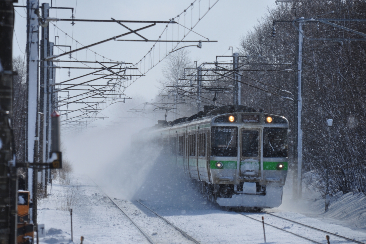 撮影・雪・千歳線・長都