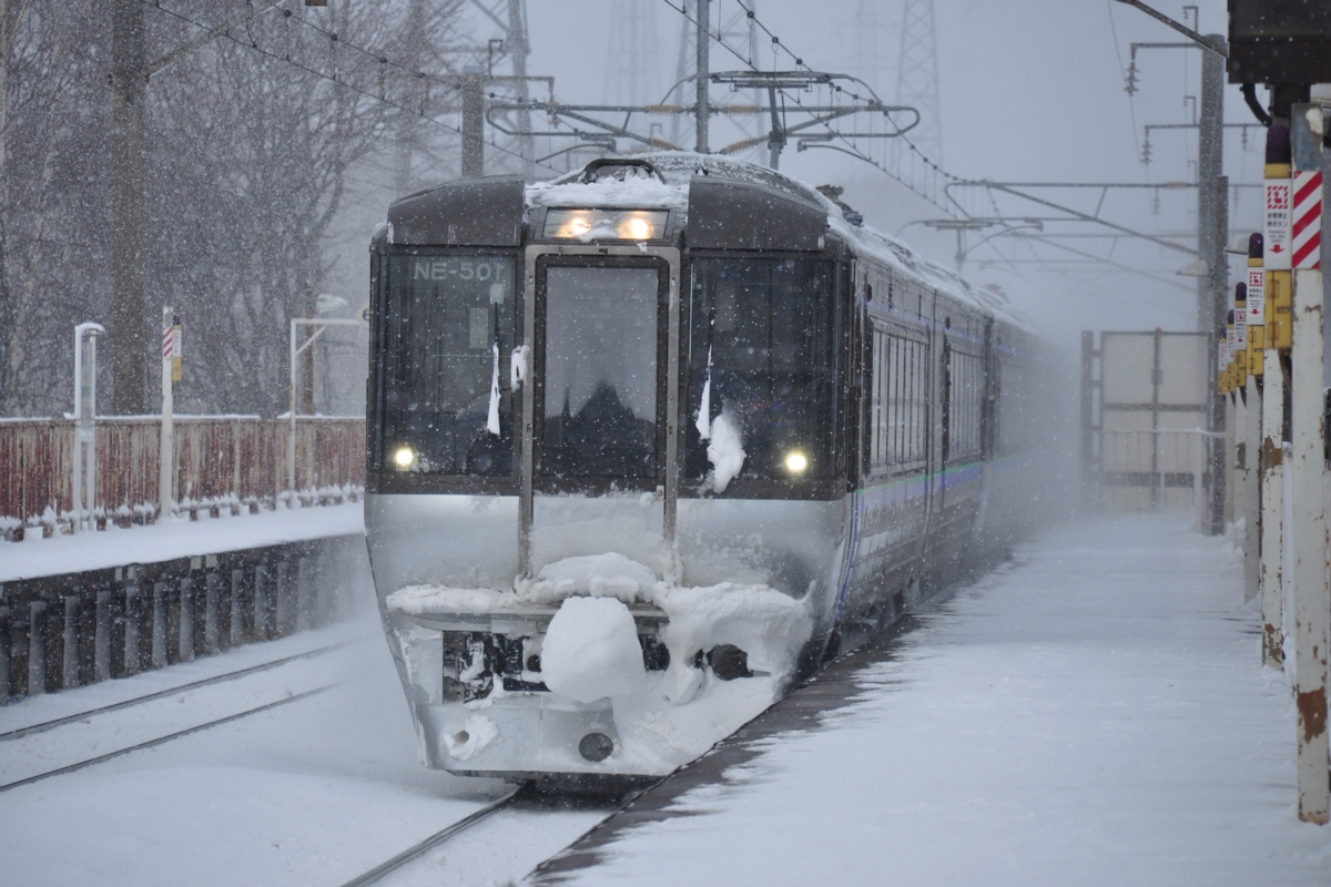 撮影・雪・千歳線・長都