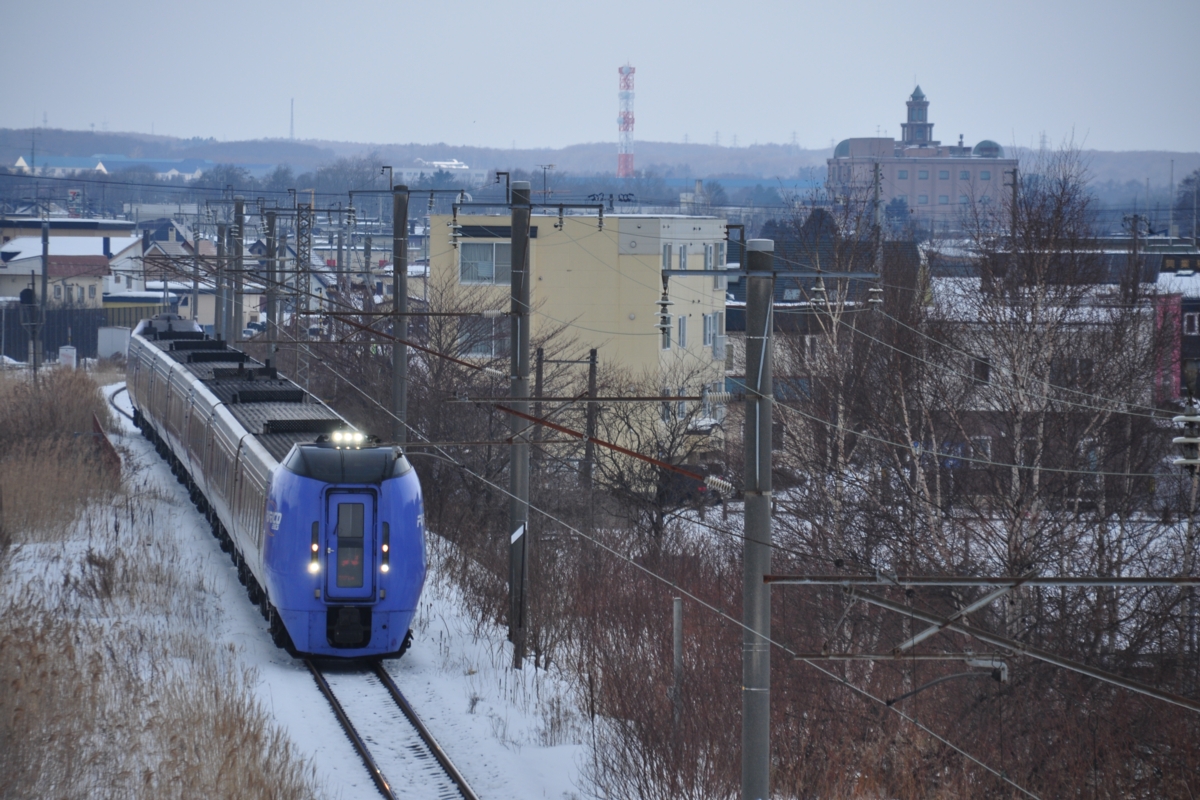 撮影・雪・千歳線・恵庭－恵み野