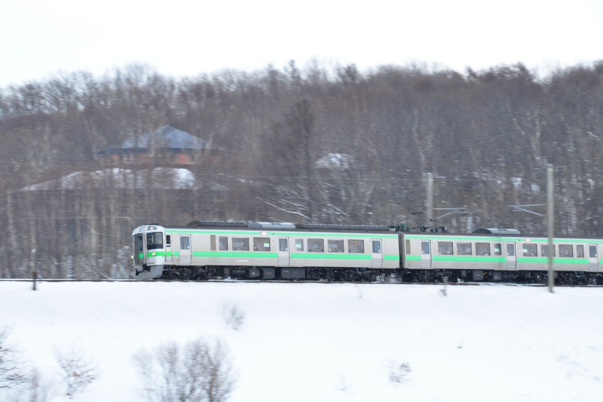 撮影・雪・千歳線・北広島－上野幌