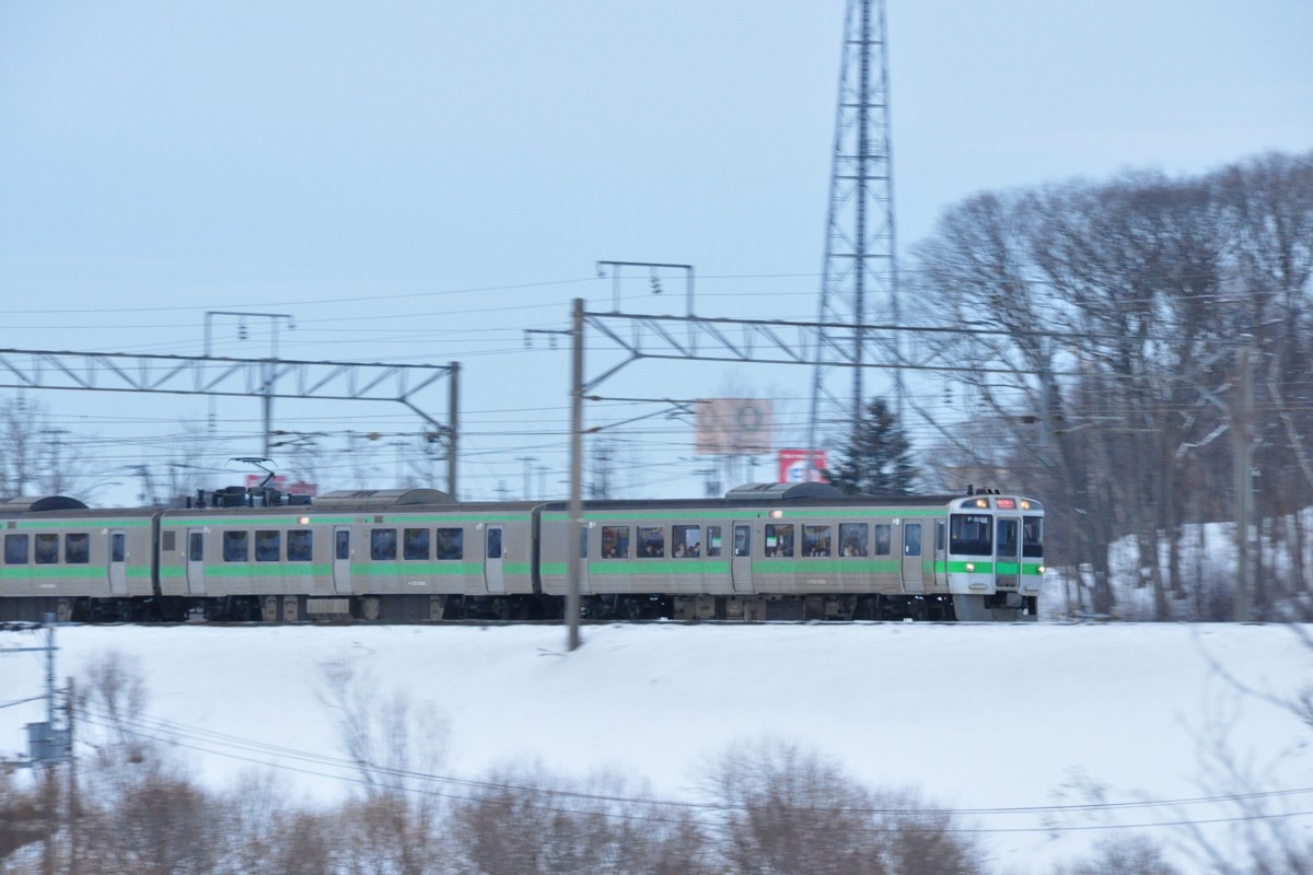 撮影・雪・千歳線・北広島－上野幌
