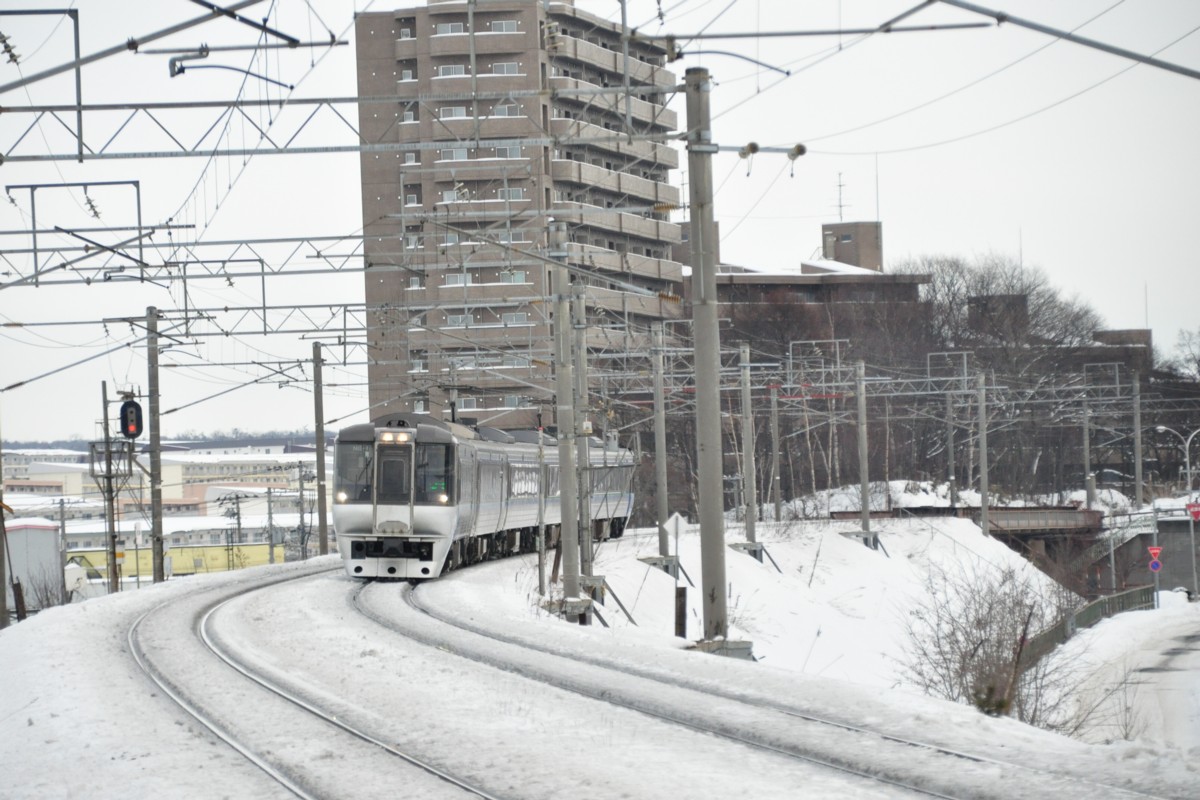 撮影・雪・千歳線・新札幌