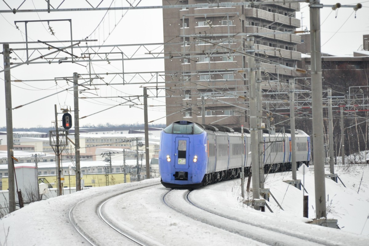 撮影・雪・千歳線・新札幌