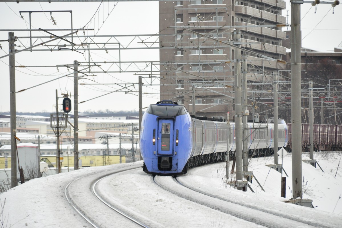 撮影・雪・千歳線・新札幌