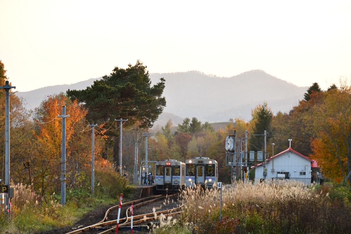 撮影・紅葉・富良野線・美馬牛
