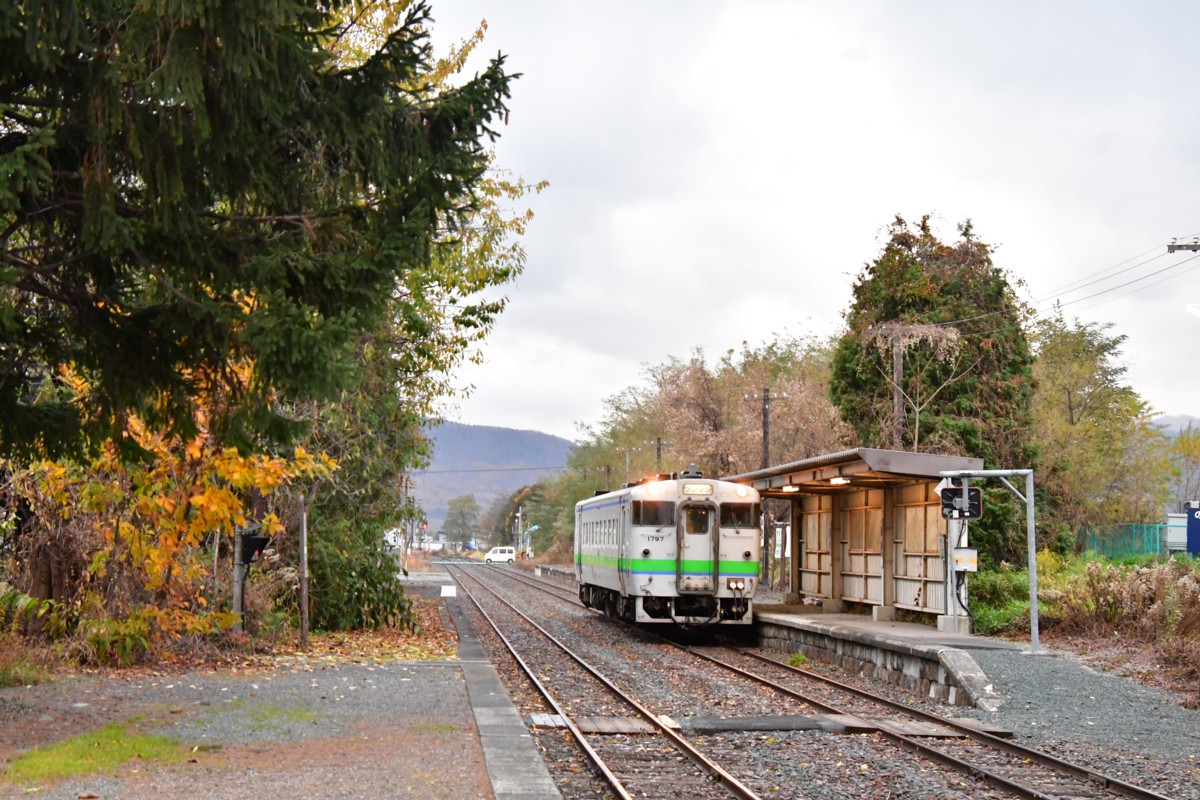 撮影・紅葉・根室本線・山部