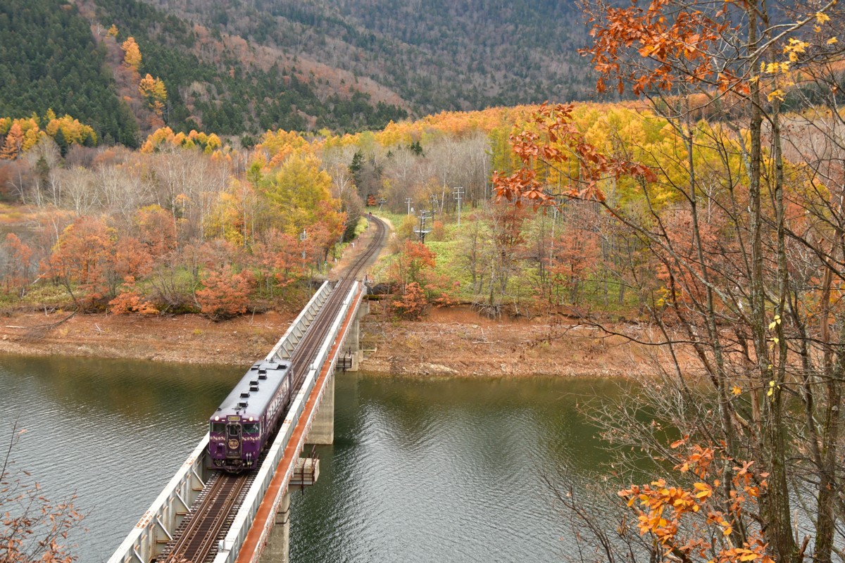 撮影・紅葉・根室本線・金山－東鹿越