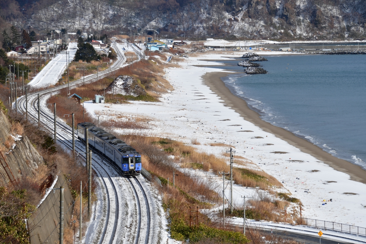 撮影・雪・室蘭本線・礼文－大岸