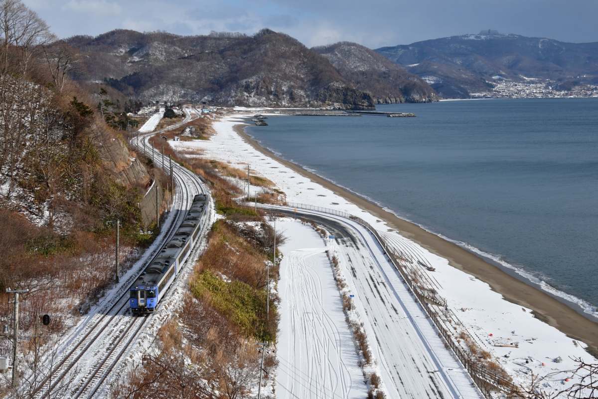 撮影・雪・室蘭本線・礼文－大岸