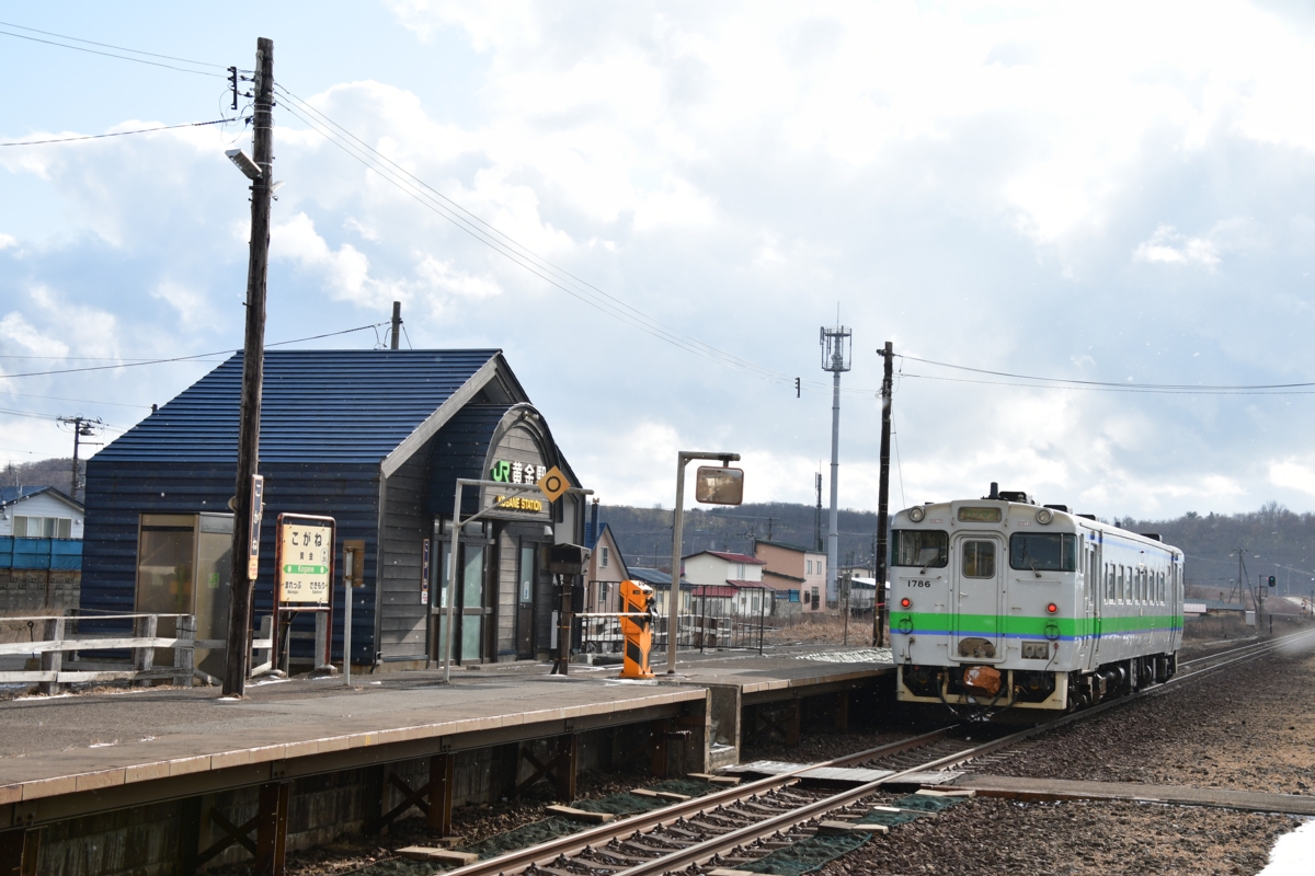 撮影・冬・雪・室蘭本線・黄金