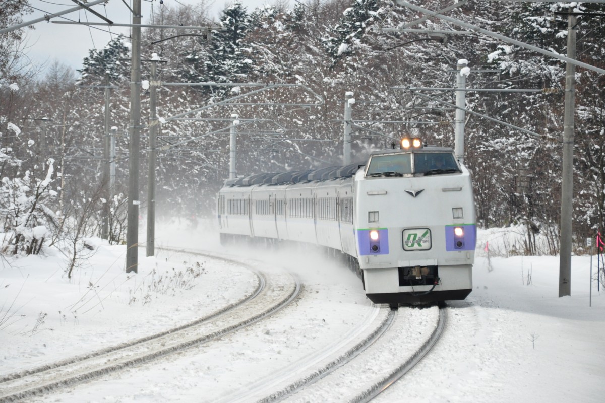 撮影・雪・函館本線・大麻