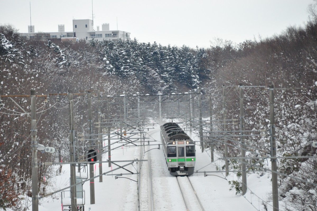 撮影・雪・函館本線・森林公園－大麻