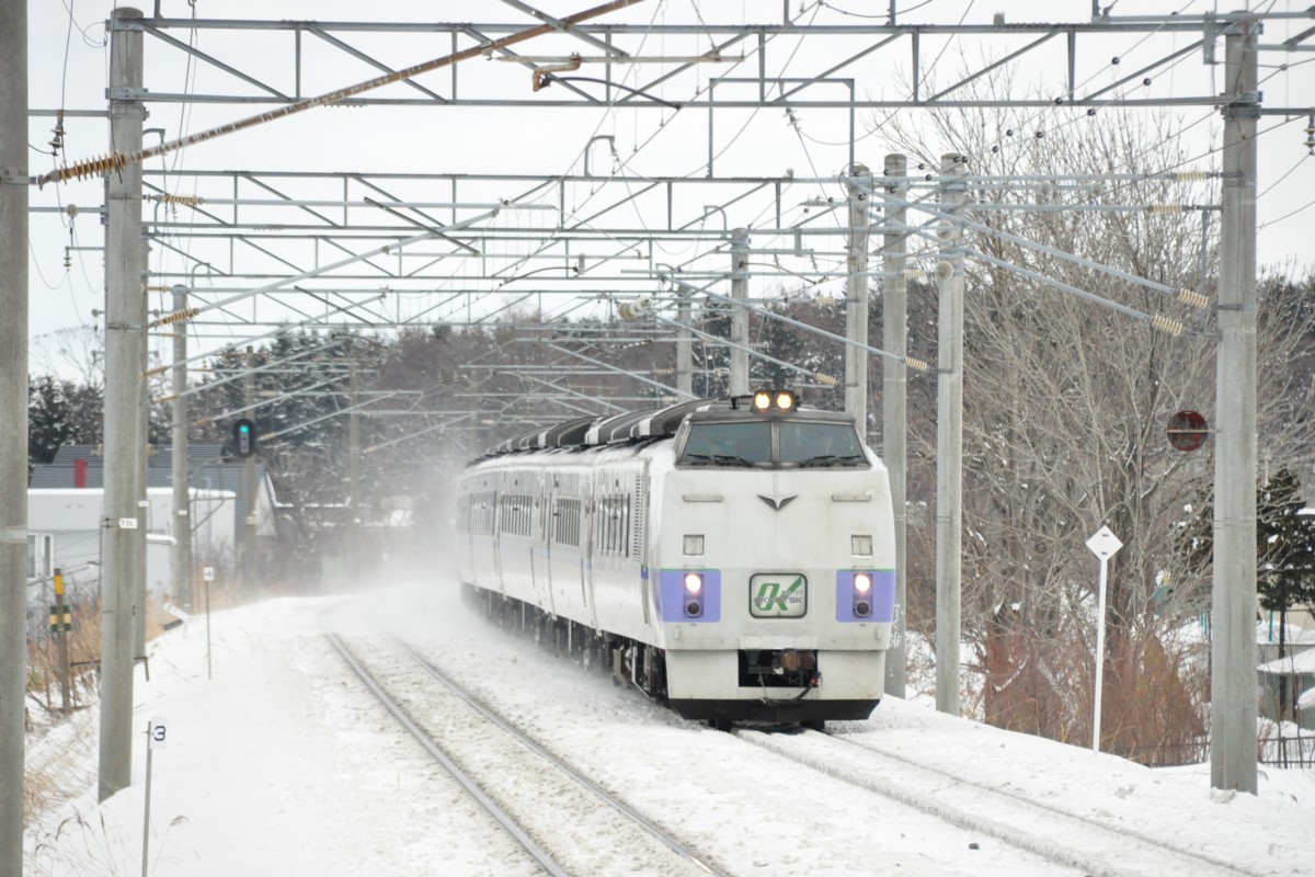 撮影・雪・函館本線・森林公園
