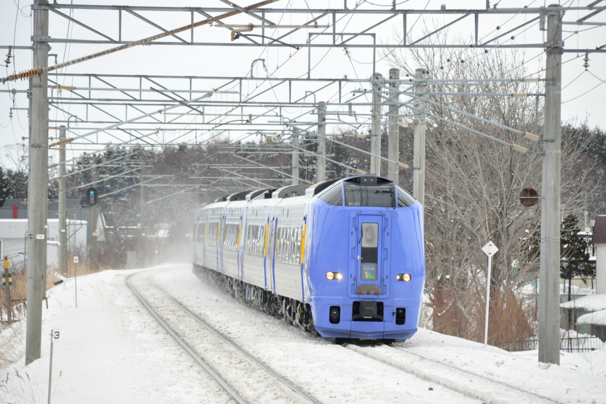 撮影・雪・函館本線・森林公園