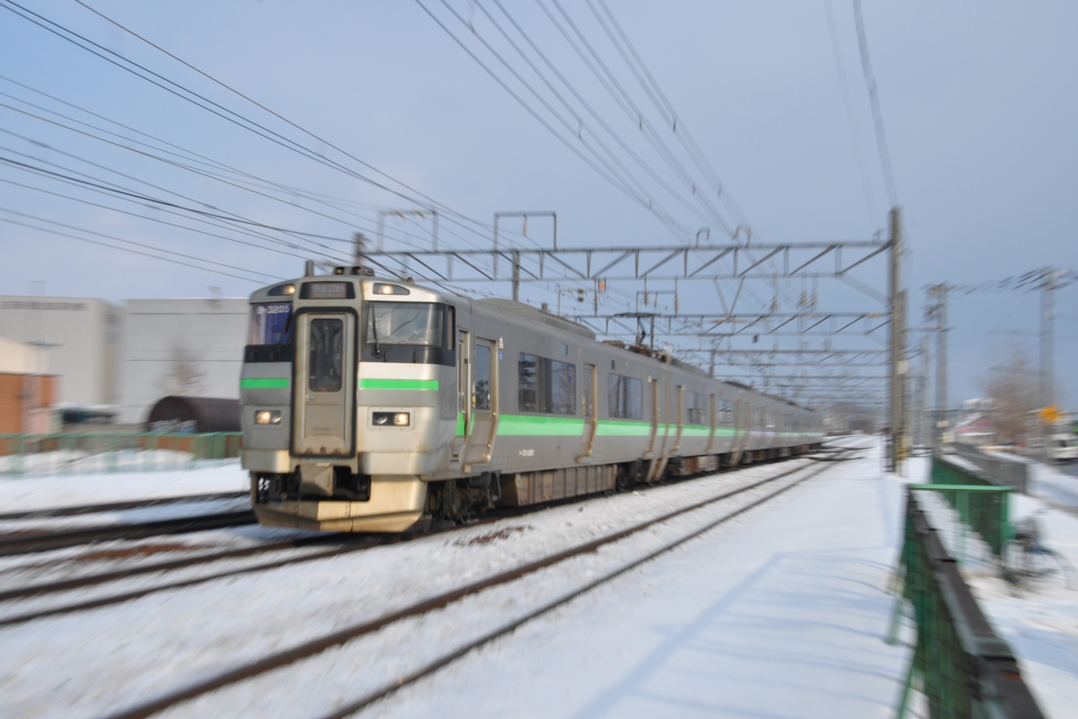 撮影・雪・函館本線・苗穂