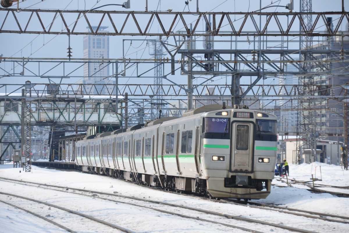 撮影・雪・函館本線・苗穂