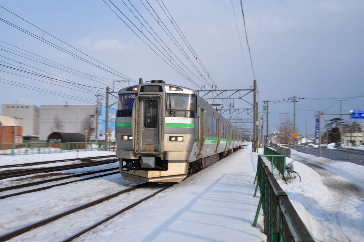 撮影・雪・函館本線・苗穂