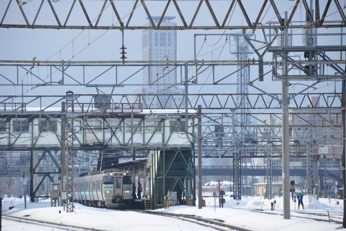 撮影・雪・函館本線・苗穂