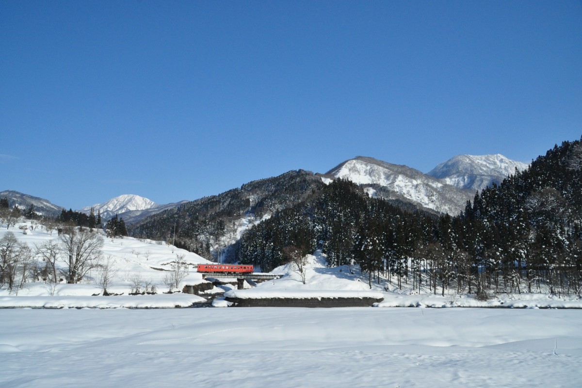 撮影・雪・大糸線・南小谷－中土