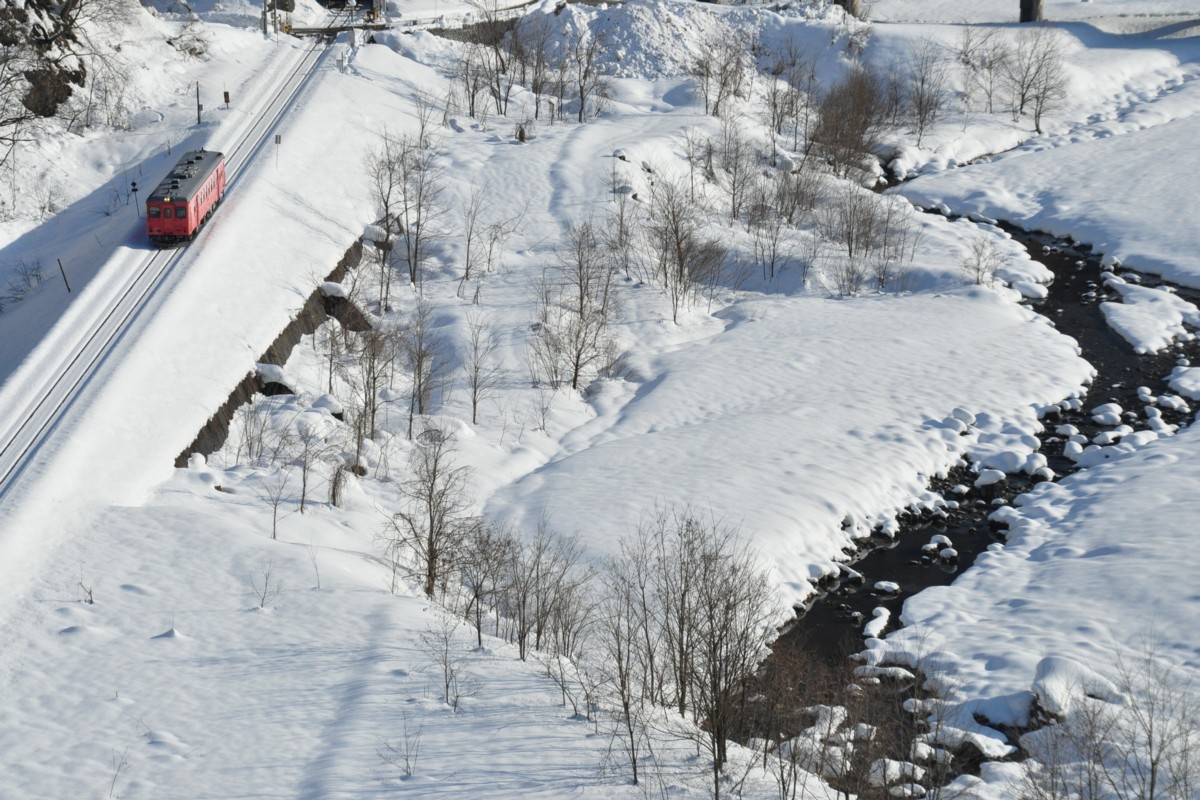 撮影・雪・大糸線・北小谷－平岩