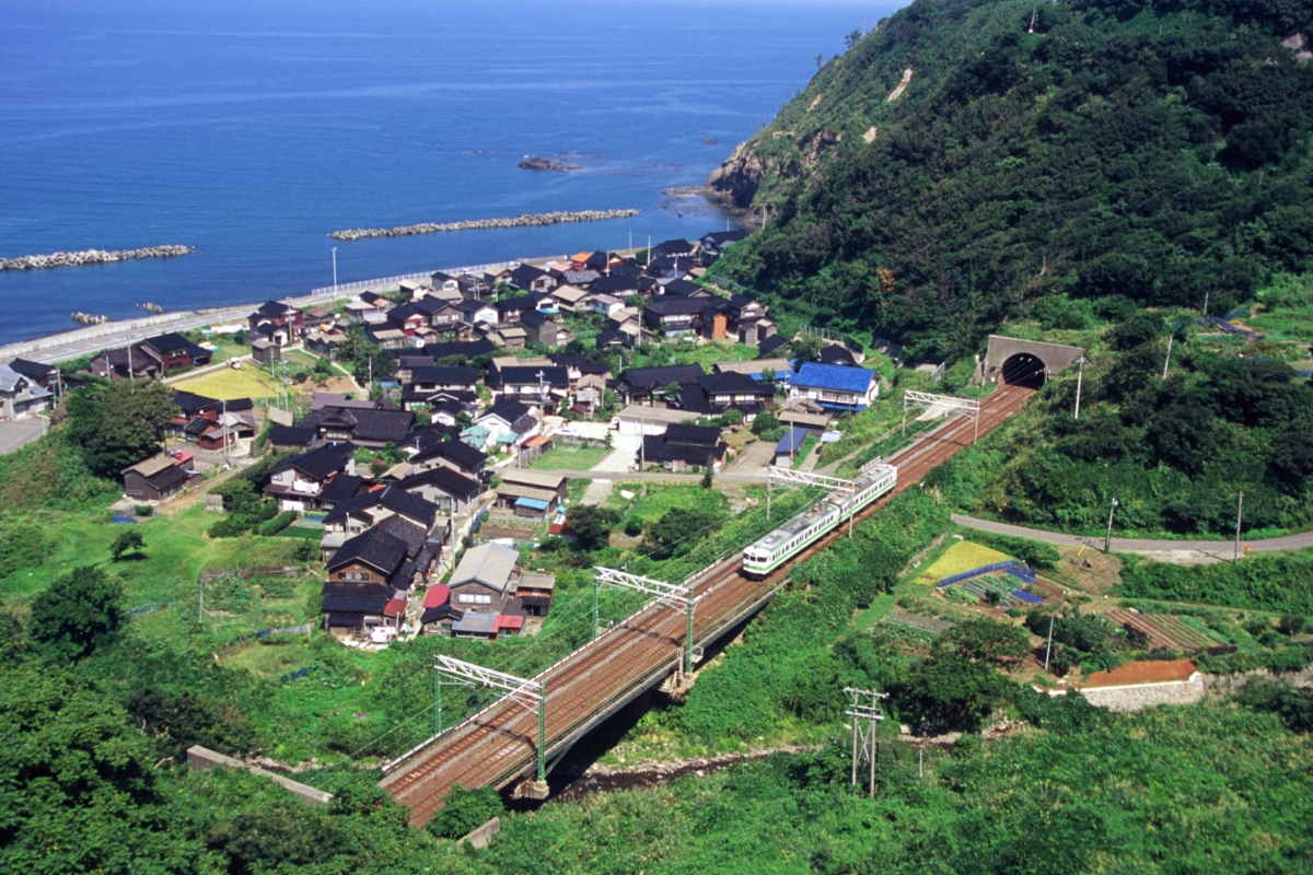 撮影・海・信越本線・米山－笠島