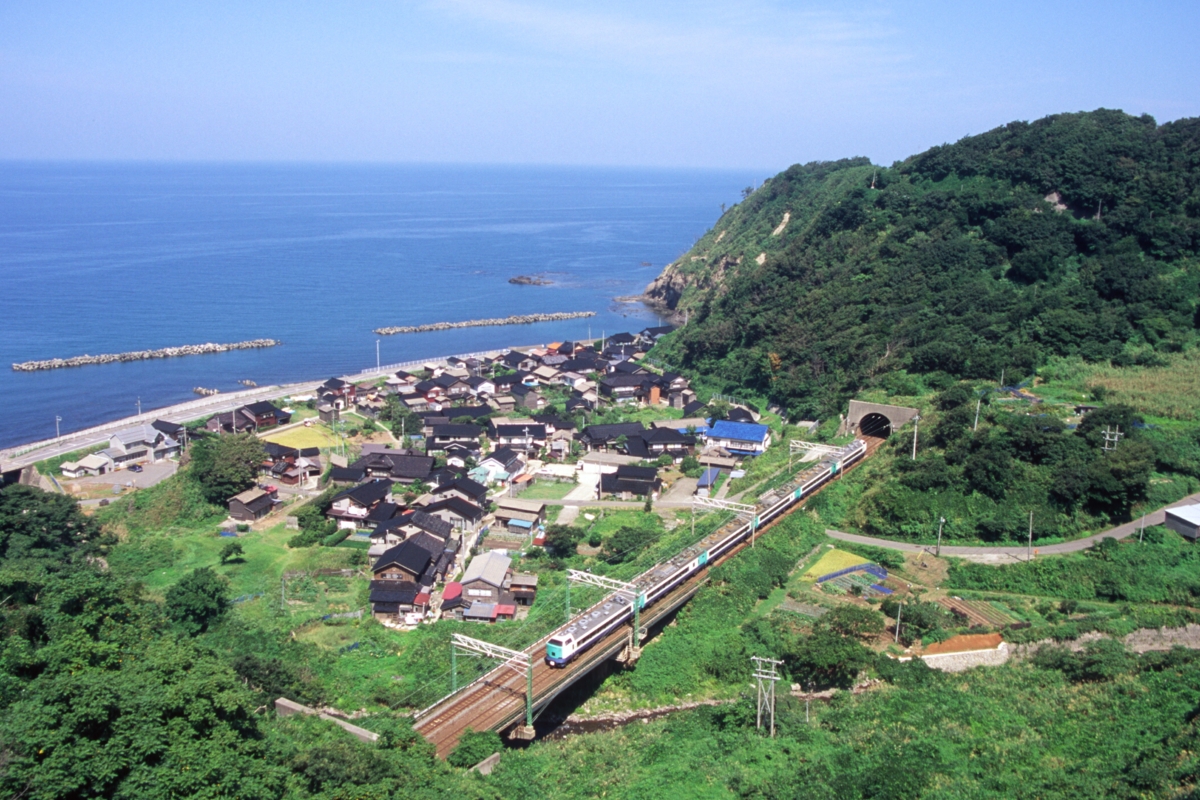 撮影・海・信越本線・米山－笠島