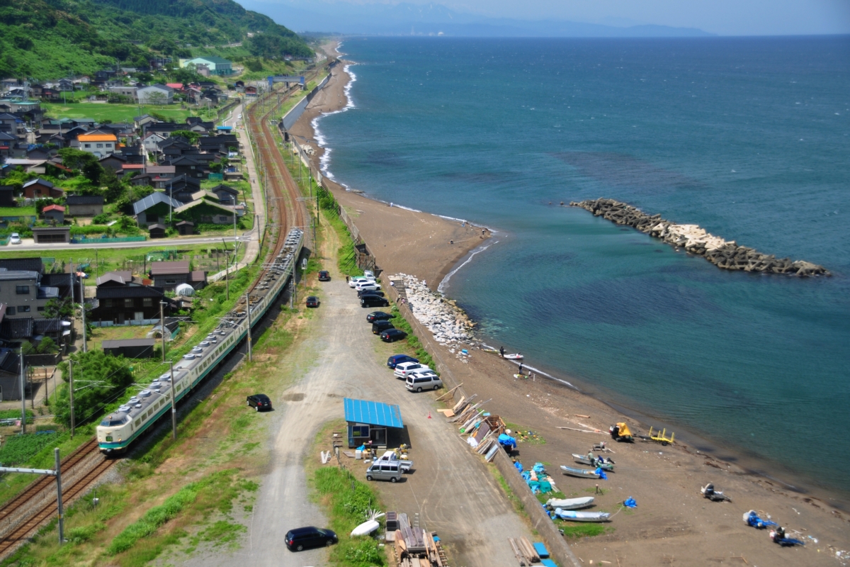撮影・海・信越本線・米山－笠島
