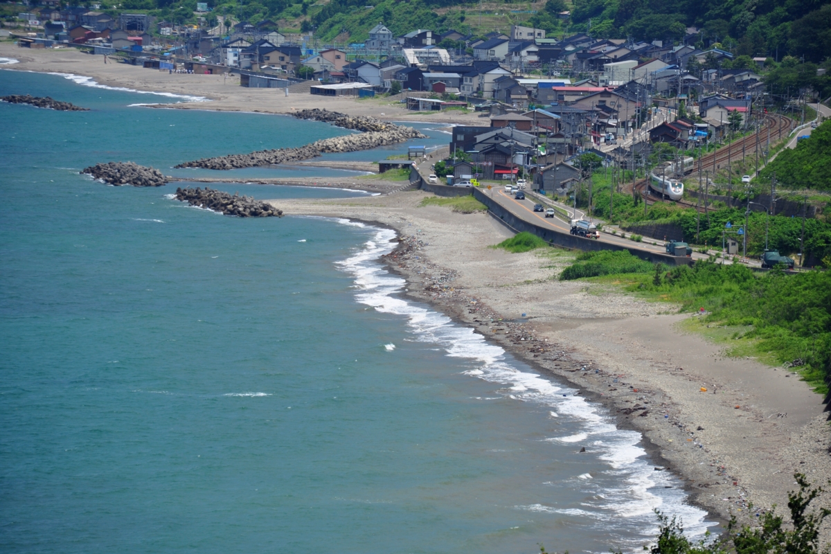 撮影・海・北陸本線・有間川－谷浜