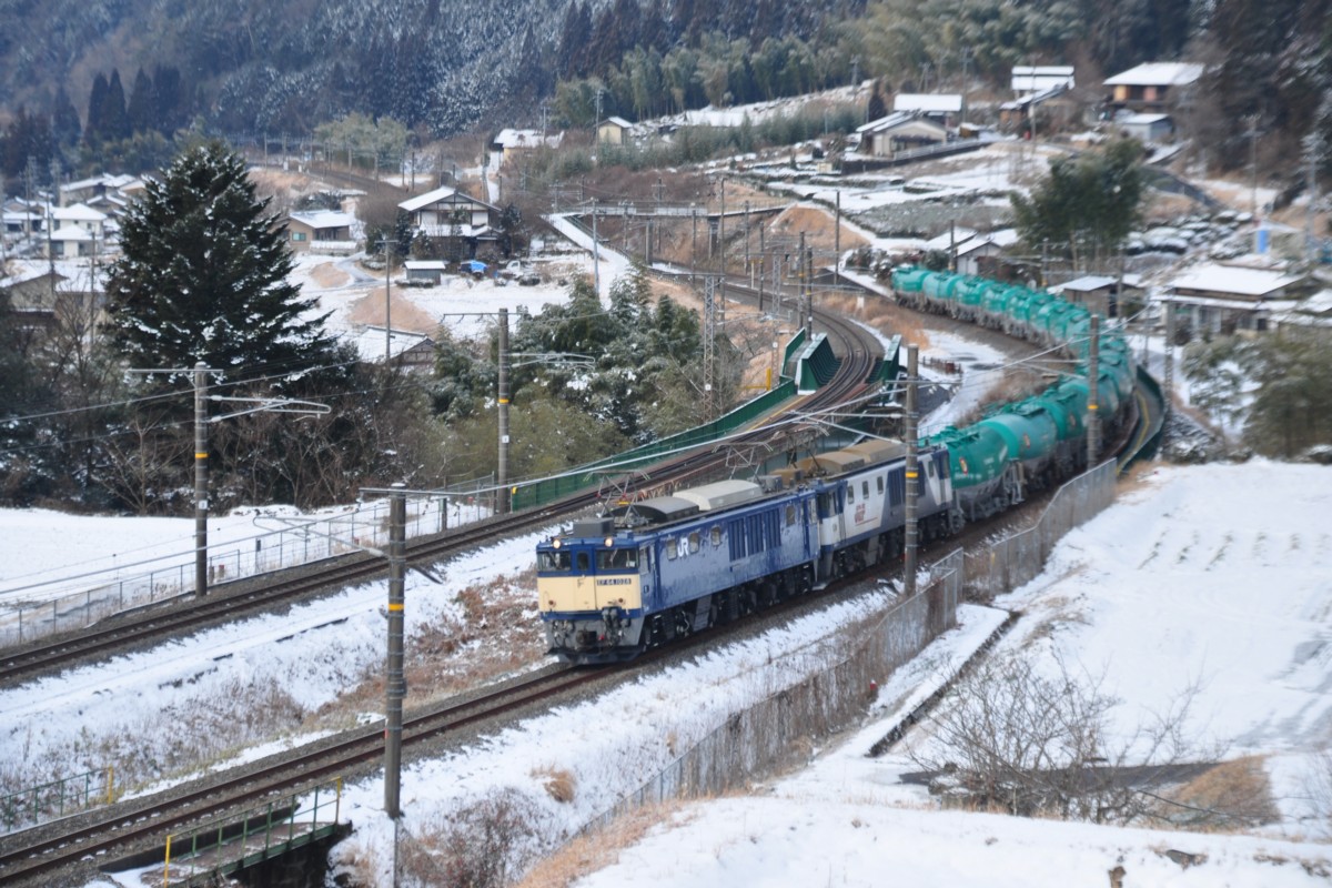 撮影・雪・中央西線・田立