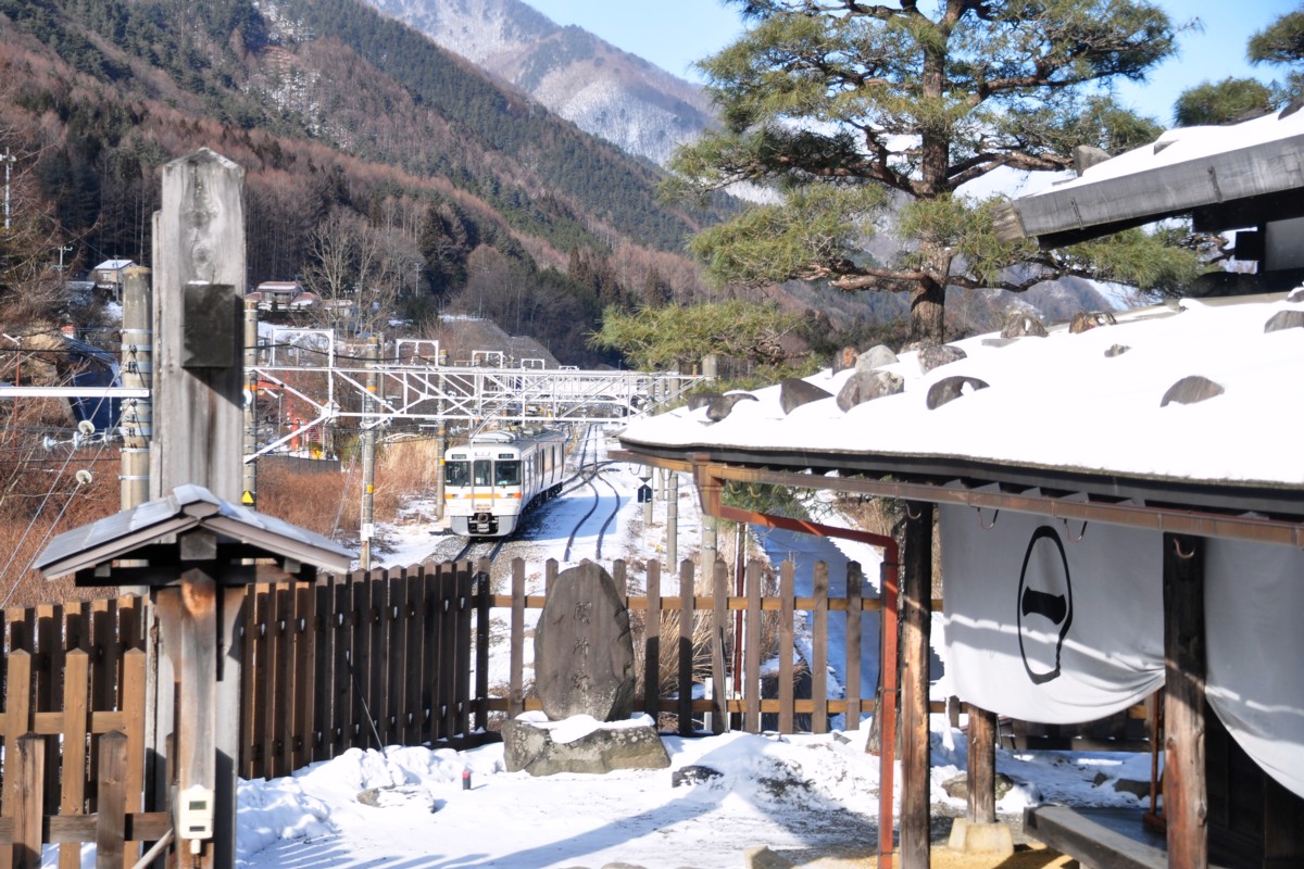 撮影・雪・中央西線・贄川