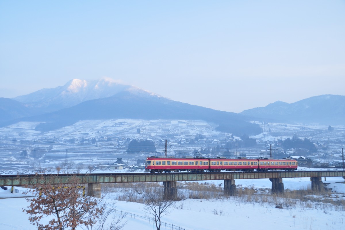 撮影・雪・長野電鉄・夜間瀬－信濃竹原