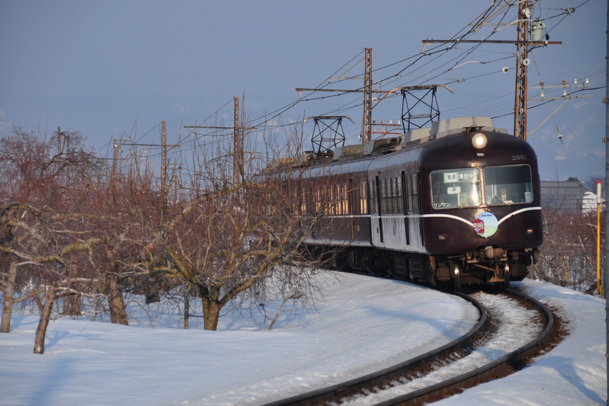 撮影・雪・長野電鉄・夜間瀬－上条