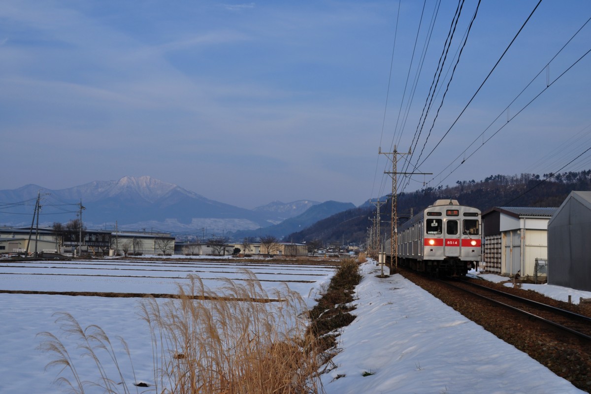 撮影・雪・長野電鉄・桜沢－延徳