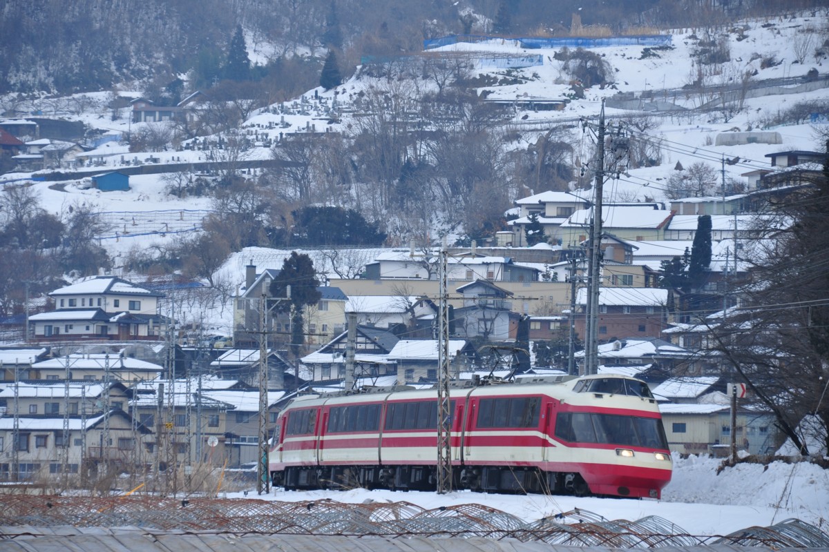 撮影・雪・長野電鉄・都住－桜沢