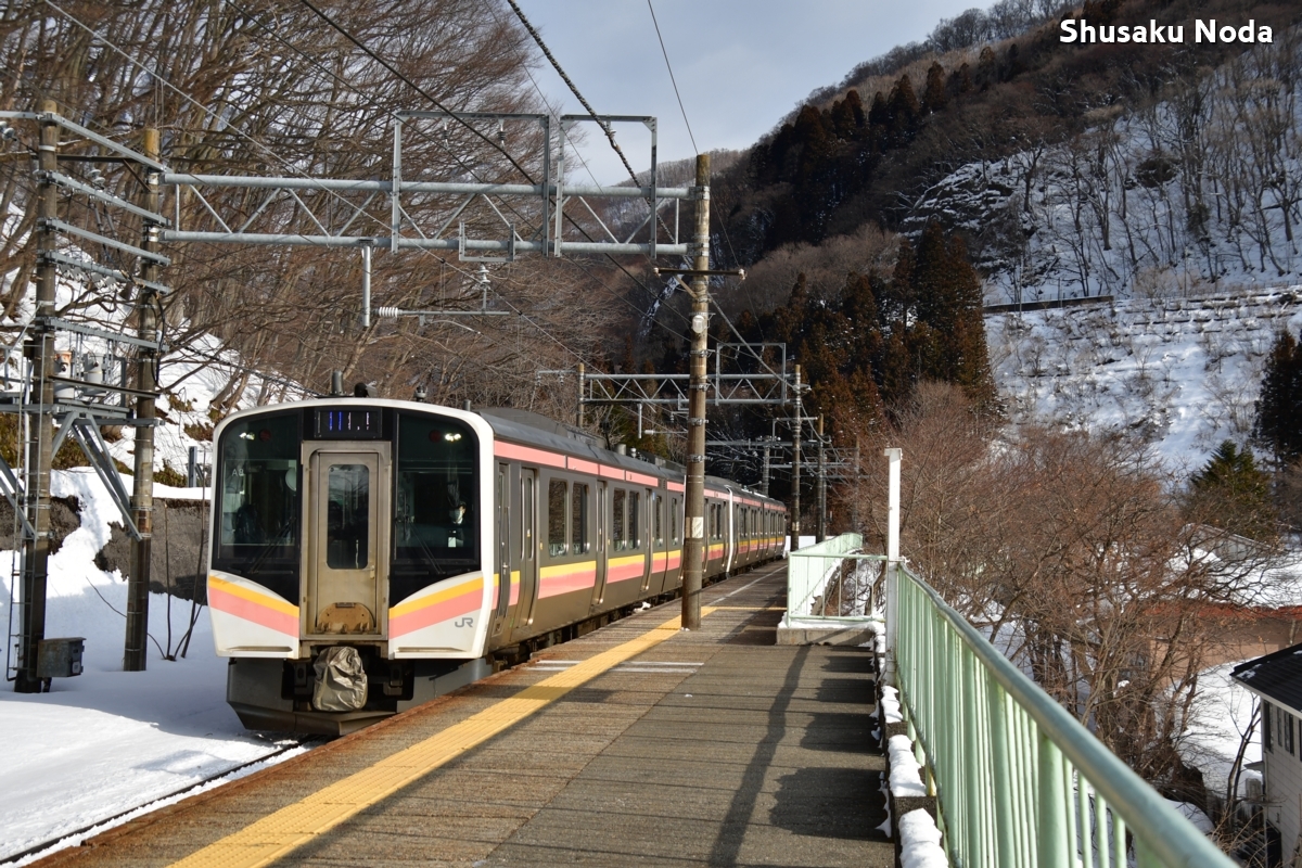 鉄道写真・雪景色・撮影地：上越線・湯檜曽