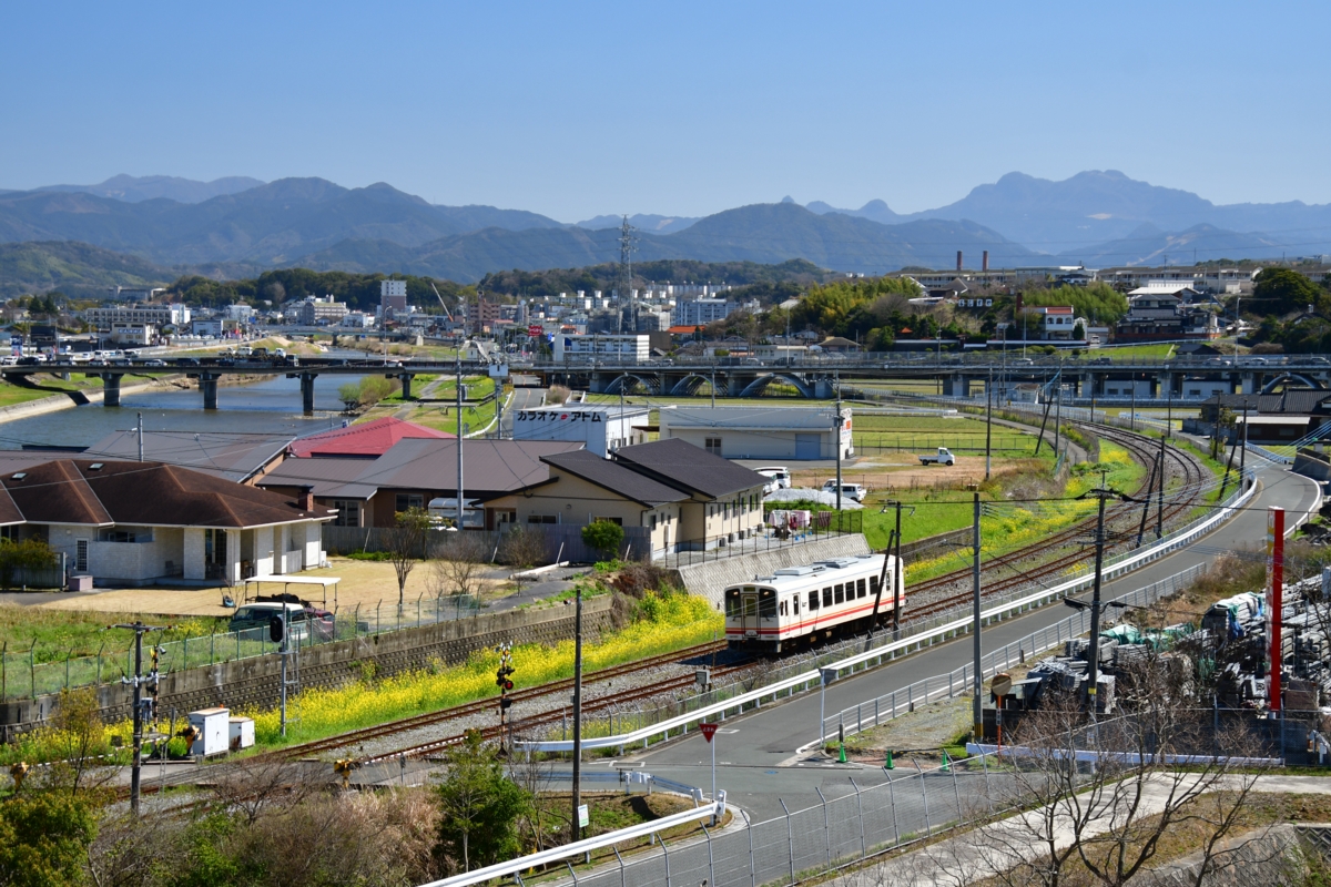 撮影・春・菜の花・平成筑豊鉄道・下伊田－田川市立病院