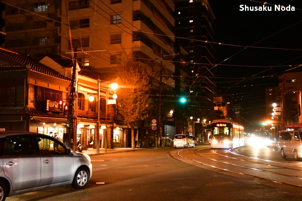 鉄道写真・夜景・路面電車・撮影地：熊本市電・新町